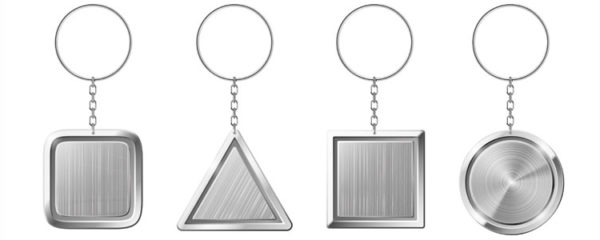 Porte clé argent
